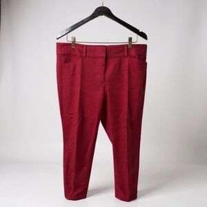 LOFT Sutton Skinny Ankle Pants Women’s 12 Pink Stretch